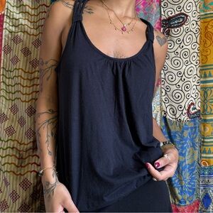 Women's Black Sleeveless Top